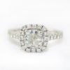 Picture of 14k White Gold Cushion Cut Diamond Halo Ring