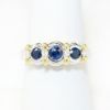 Picture of 14k Two Tone Gold Sapphire & Diamond Ring