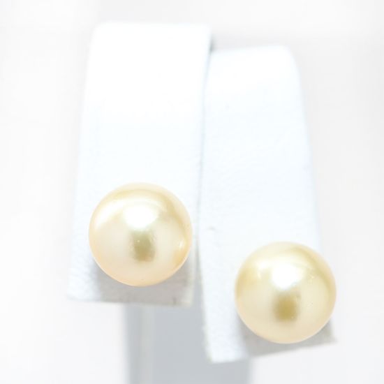 Picture of 14k Yellow Gold Pearl Earring Studs