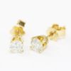 Picture of 14k Yellow Gold Diamond Solitaire Earring Studs
