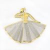 Picture of 18k Yellow Gold Dancer Pin with Mesh Skirt