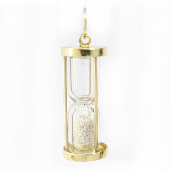 Picture of 14k Yellow Gold "Kiss Timer" Hourglass Charm