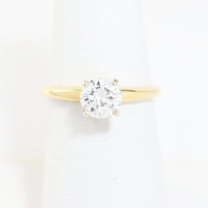 Picture of 14k Yellow Gold Diamond Solitaire Ring