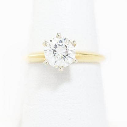 Picture of 14k Yellow Gold Brilliant Solitaire Ring