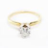 Picture of 14k Yellow Gold Heart Solitaire Diamond Ring