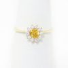 Picture of 10k Yellow Gold Citrine & Diamond Halo Ring