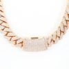 Picture of 14k Rose Gold Diamond Cuban Link Chain Necklace