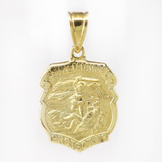 Picture of 14k Yellow Gold Saint Michael Pendant
