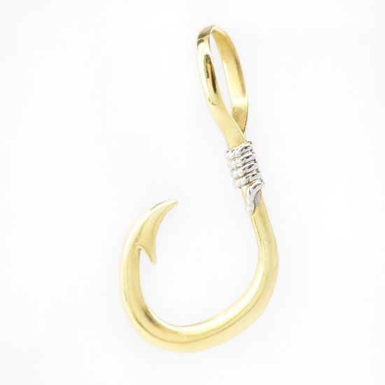 Picture of 14k Two Tone Gold Hook Pendant