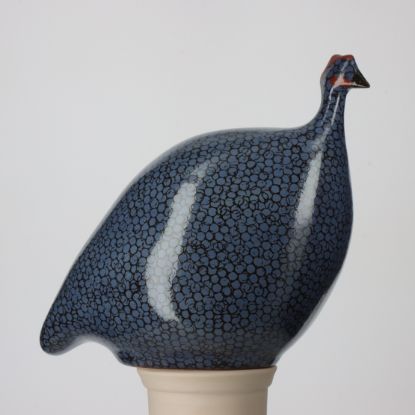 Picture of Large Electric Blue Guinea Hen with Black Spots