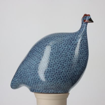 Picture of Large Electric Blue Guinea Hen with Lavender Spots