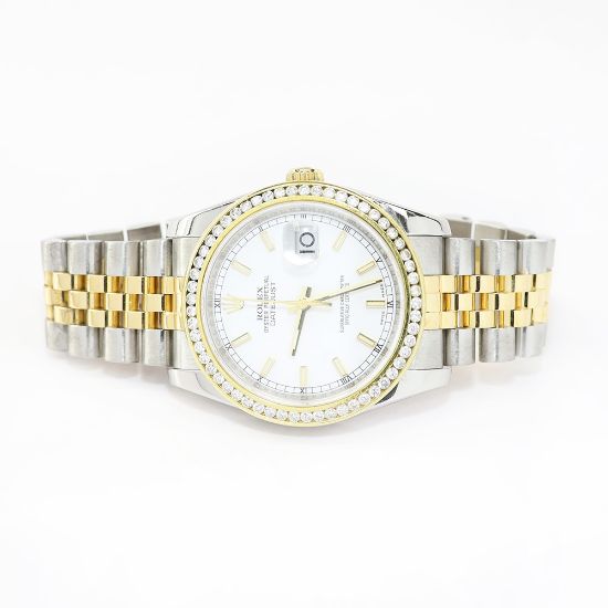 Picture of Rolex Datejust 36 Two Tone Diamond Bezel Watch