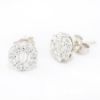 Picture of 18k White Gold Mixed Cut Diamond Earring Studs