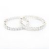Picture of 14k White Gold Diamond Hoop Earrings