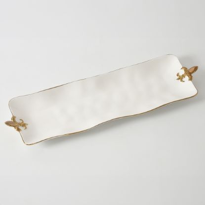 Picture of 'Fleur de Lis' Rectangular Serving Tray