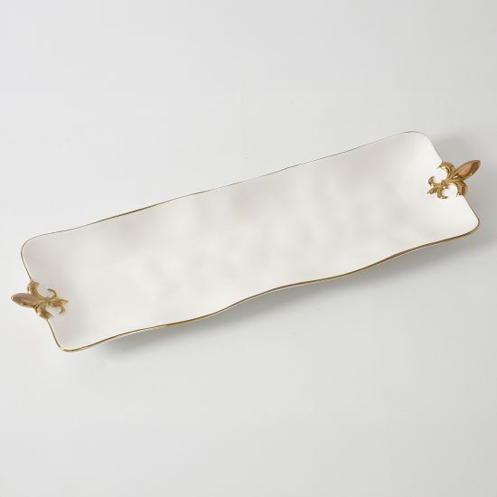 Picture of 'Fleur de Lis' Rectangular Serving Tray