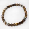 Picture of AXION Matte Finished Tiger Eye & Sterling Silver Greek Key Beaded Bracelet