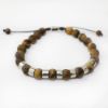 Picture of AXION Sterling Silver Washers & Tiger Eye Beaded Adjustable Bracelet