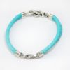 Picture of AXION Sterling Silver and Green Braided Leather Nautical Knot Bracelet