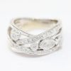 Picture of 14k White Gold Mixed Diamond Crossover Ring