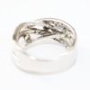 Picture of 14k White Gold Mixed Diamond Crossover Ring