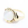Picture of 14k Yellow Gold Round Cat's Eye Moonstone & Diamond Ring