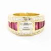 Picture of 18k Yellow Gold Diamond & Ruby Ring