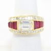 Picture of 18k Yellow Gold Diamond & Ruby Ring