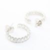 Picture of 14k White Gold Diamond Hood Earrings
