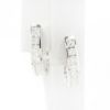 Picture of 14k White Gold Diamond Half Hoop Earrings