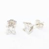 Picture of 14k White Gold Diamond Solitaire Earrings