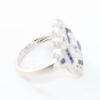 Picture of Art Deco 14k White Gold Diamond & Sapphire Ring 