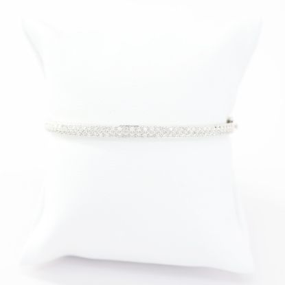 Picture of 14k White Gold Diamond Bangle Bracelet