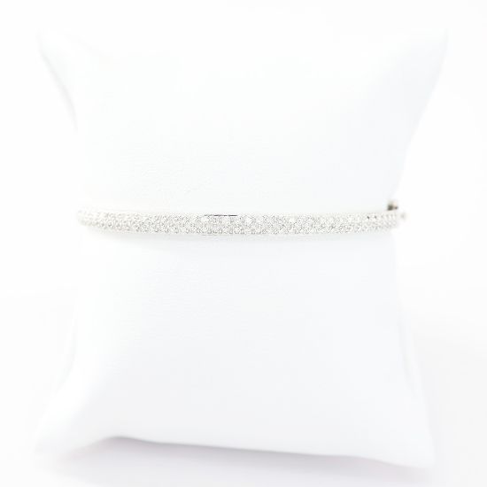Picture of 14k White Gold Diamond Bangle Bracelet