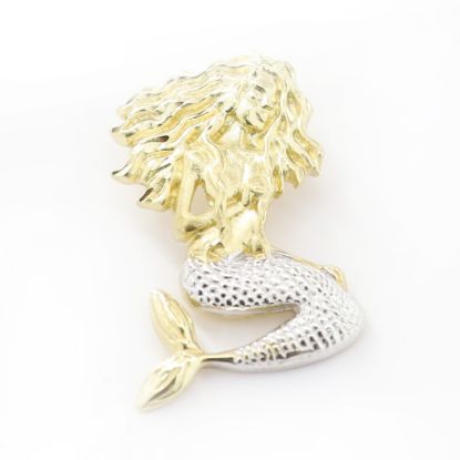 Picture of 14k Two Tone Gold Mermaid Pendant