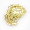 Picture of 14k Yellow Gold Lab Grown Rough Emerald & Diamond Brooch