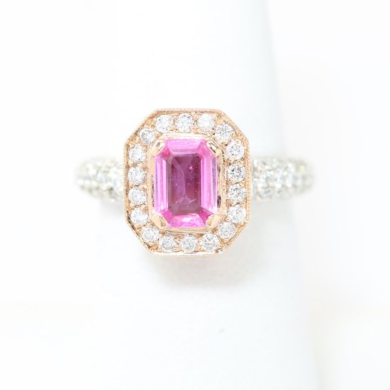 Picture of 14k Two Tone Gold Tourmaline & Diamond Ring