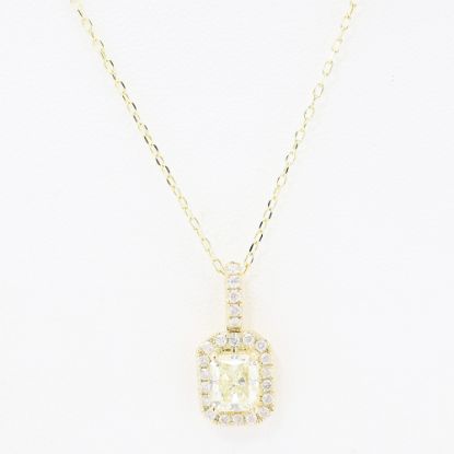 Picture of 14k Yellow Gold Brilliant Rectangular Diamond Pendant