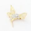 Picture of 14k Yellow Gold Diamond Hummingbird Brooch