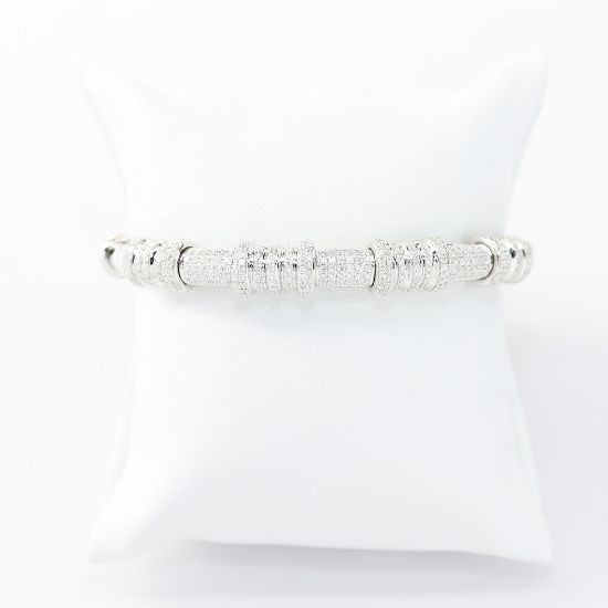 Picture of 18k White Gold Brilliant Pavé Set Diamond Cuff Bracelet