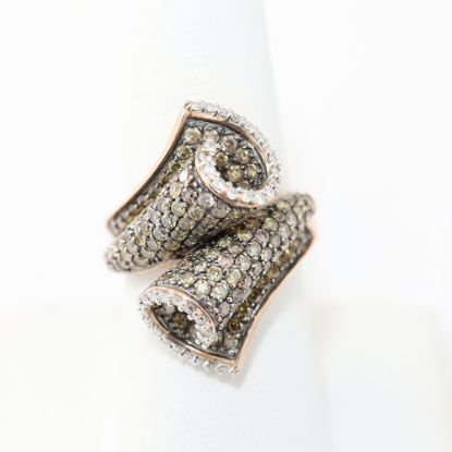 Picture of 14k Rose Gold White & Fancy Chocolate Diamond Ring