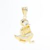 Picture of 18k Yellow Gold Diamond Duck Pendant