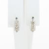 Picture of 14k White Gold Diamond Hoop Earrings