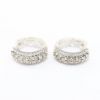Picture of 14k White Gold Diamond Hoop Earrings