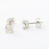 Picture of 14k White Gold Solitaire Earring Studs