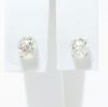 Picture of 14k White Gold Solitaire Earring Studs