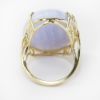 Picture of 14k Yellow Gold Oval Blue Lace Agate & Diamond Ring