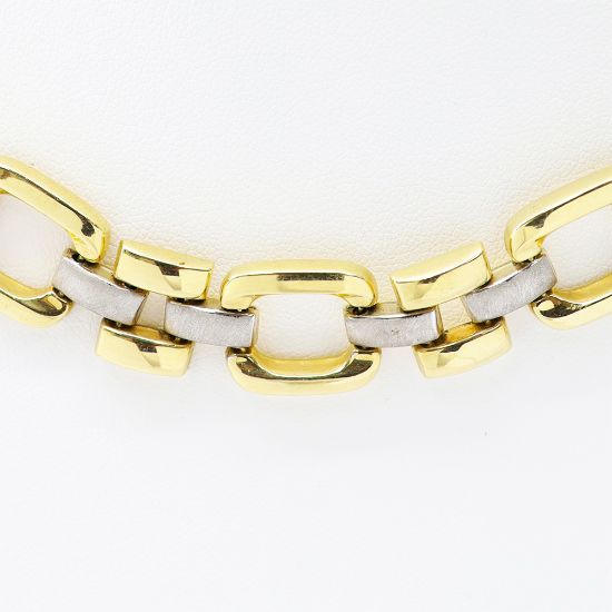 Picture of 14k Yellow Gold & Stainless Steel Chain Link Necklace