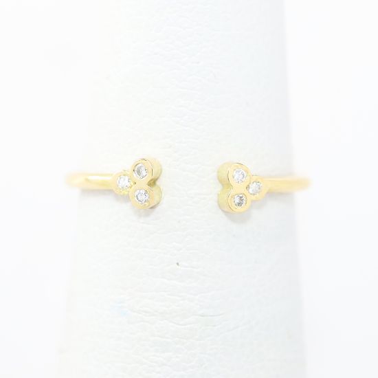 Picture of 14k Yellow Gold Thin Open Diamond Band