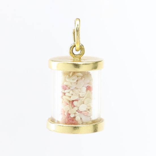 Picture of 14k Yellow Gold Bermuda Coral Sand Vial Pendant
